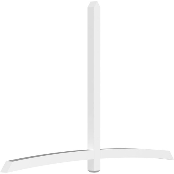 Ekena Millwork Bellingham Architectural Grade PVC Gable Bracket, 108"W x 72"H x 4"D x 4"F, 16/12 Pitch GBP108X72X0404BEL00 - main